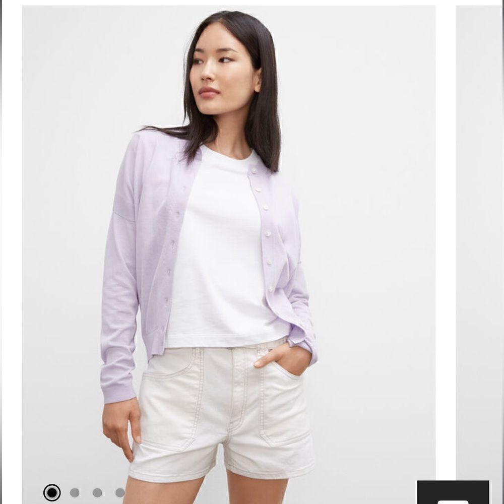 CLUB MONACO Voluminous Cardigan Lilac XS